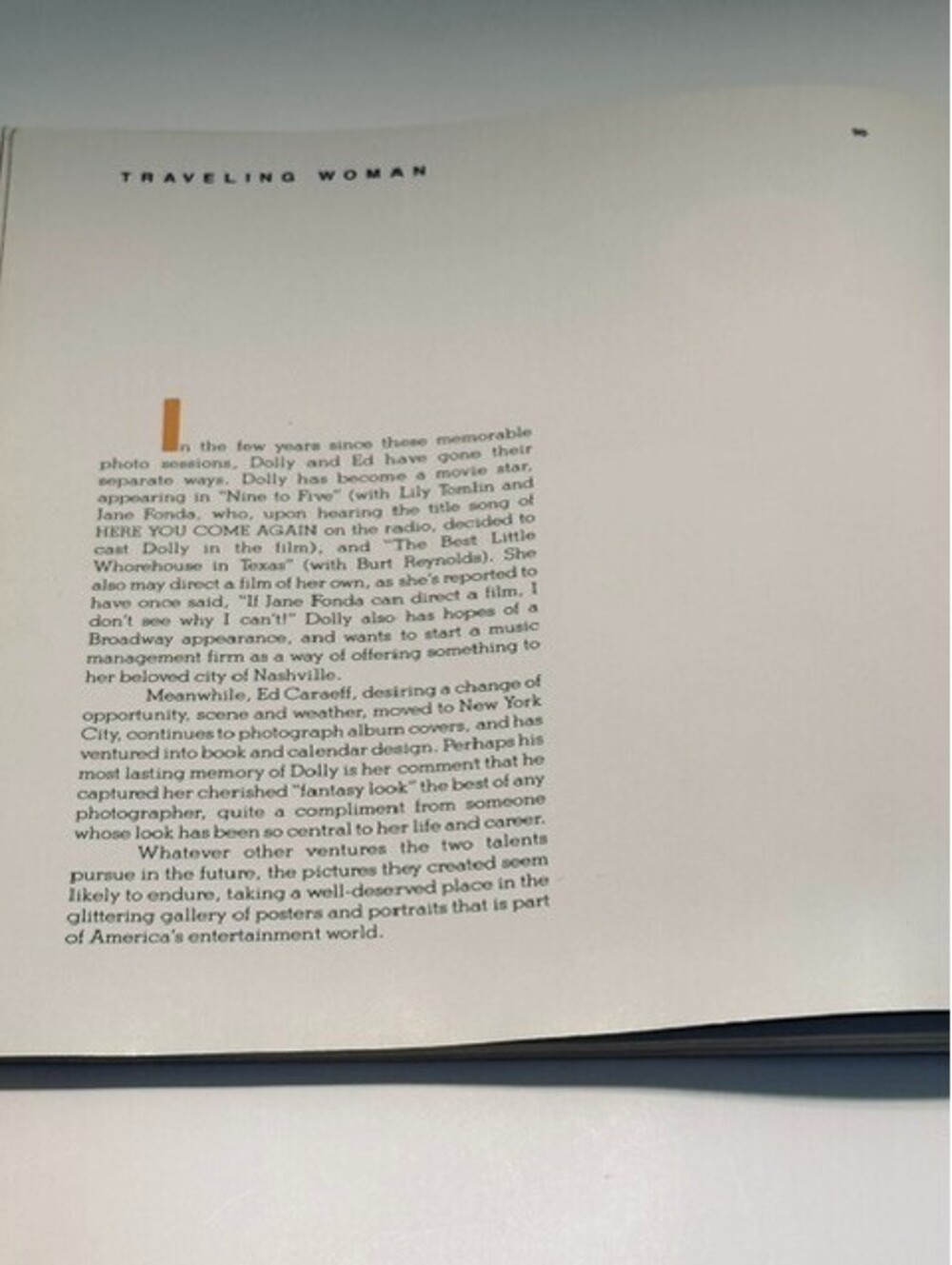 Dolly Close Up Ed Caraeff 1983 1st Edition Dolly Parton Photo Book Vintage Rare - Picture 5 of 9